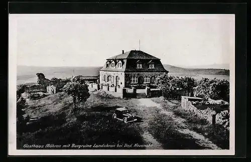 AK Bad Neuenahr, Gasthaus Möhren mit Burgruine