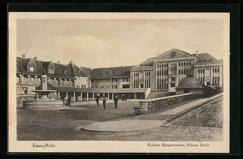 AK Essen /Ruhr, Kolonie Margaretenhof, Kleiner Markt