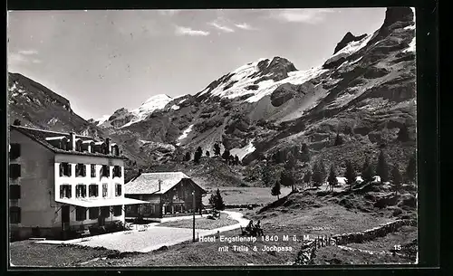 AK Engstlenalp, Hotel Engstlenalp mit Titlis und Jochpass