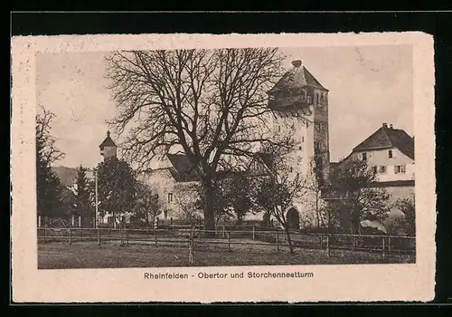 AK Rheinfelden, Obertor und Storchennestturm