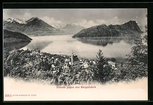 AK Vitznau, Teilansicht gegen den Bürgenstock