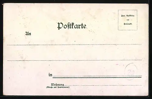 Lithographie Konstanz, Inselhotel mit Bootspartie