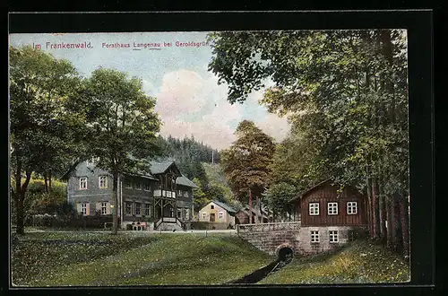 AK Langenau bei Geroldsgrün, Forsthaus Langenau im Frankenwald