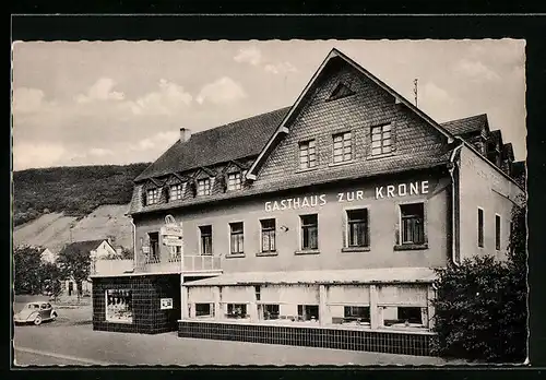 AK Oberfell / Mosel, Gasthaus-Metzgerei Zur Krone