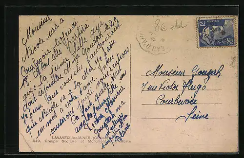 AK Lavaveix-les-Mines, Groupe Scolaire et Monument aux Morts