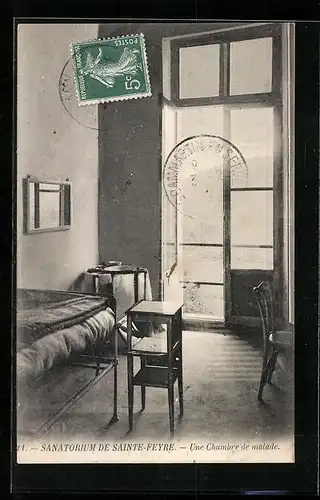 AK Sainte-Feyre, Sanatorium - Une Chambre de malade