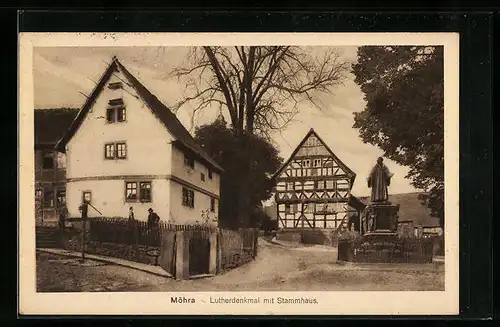 AK Möhra, Lutherdenkmal mit Stammhaus