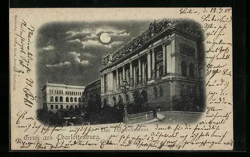 Mondschein-AK Berlin-Charlottenburg, Das Polytechnikum