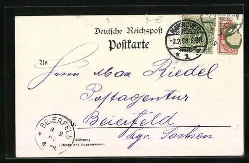 Lithographie Hannover, Ortspartie am Beguinenturm