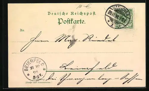 Lithographie Hannover, Ortspartie am Georgsplatz