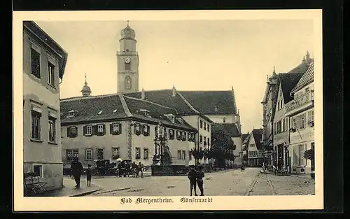 AK Bad Mergentheim, Strassenpartie am Gänsemarkt