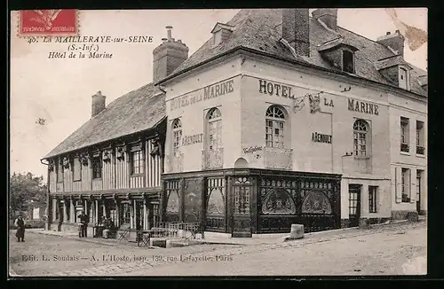 AK La Mailleraye-sur-Seine, Hotel de la Marine