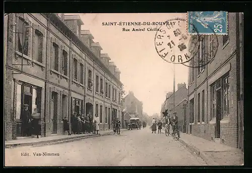 AK Saint-Etienne-du-Rouvray, Rue Amiral Cecille