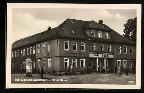 AK Bad Klosterlausnitz i. Thür., vor dem Hotel Beyer