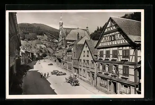 AK Wolfach im Schwarzwald, Fachwerkhaus auf dem Marktplatz