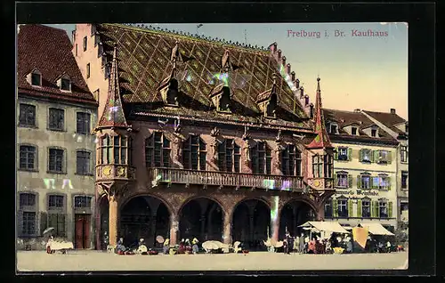AK Freiburg i. Br., Fassade des Kaufhaus