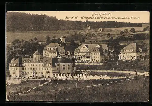 AK Bad Gottleuba i. Sa., Zentralbad, Heilstätte der Landesversicherungsanstalt Kgr. Sachsen