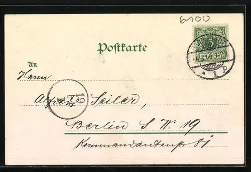 AK Darmstadt, Uferpartie am Jagdschloss Kranichstein