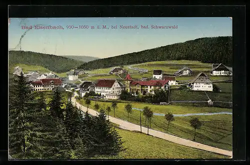AK Bad Eisenbach bei Neustadt im Schwarzwald, Generalansicht vom Waldrand aus