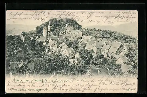 AK Lindenfels im Odenwald, Generalansicht der Stadt