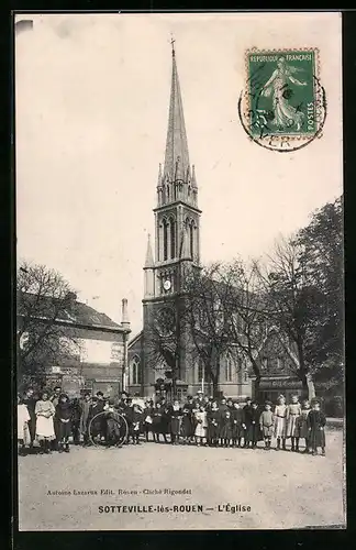 AK Sotteville-lès-Rouen, l`Église