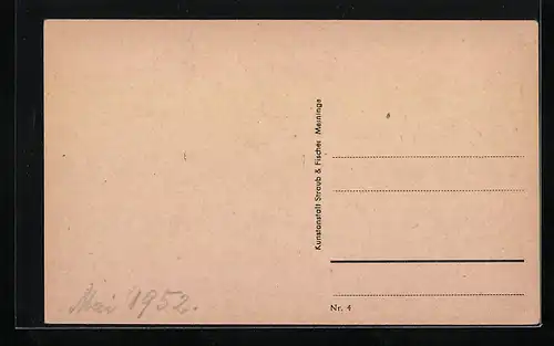 AK Vacha a. Rhön, Brunnen vor dem historischen Rathaus