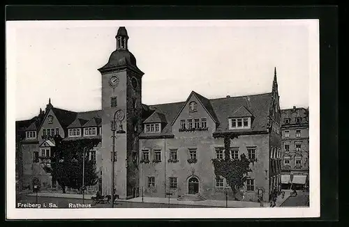 AK Freiberg i. Sa., vor dem Rathaus