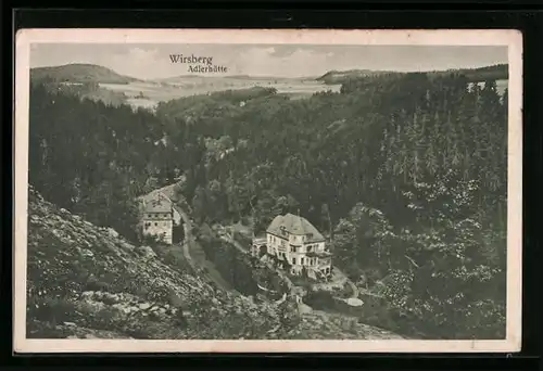 AK Wirsberg, Blick ins Tal auf die Adlerhütte