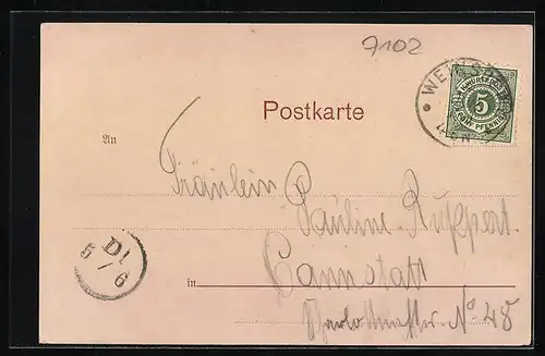 AK Weinsberg a. d. Weibertreu, Blick auf die Ruine Weibertreu