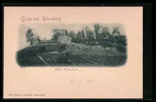 AK Weinsberg a. d. Weibertreu, vor der Ruine Weibertreu