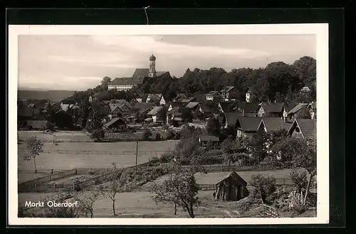 AK Markt Oberdorf, Generalansicht mit Blick zur Kirche