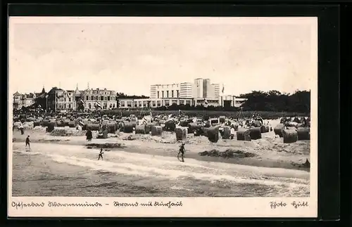 AK Warnemünde, Kurhaus am Strand