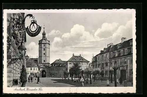 AK Ansbach, Passanten am Herrieder Tor