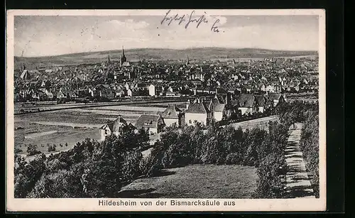 AK Hildesheim, Generalansicht von der Bismarcksäule aus