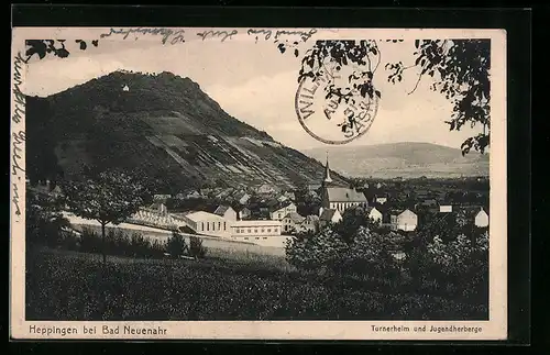 AK Heppingen bei Bad Neuenahr, Blick auf die Jugendherberge und das Turnerheim