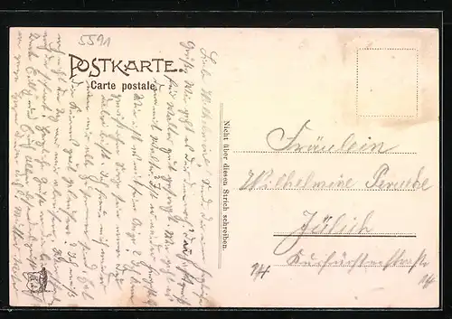 AK Valwig, Panoramaansicht der Stadt mit Blick zur Kirche