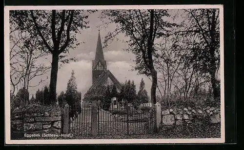 AK Eggebek i. Schleswig Holstein, am Tor zur Kirche hin