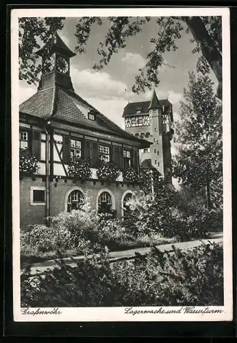 AK Grafenwöhr, Lagerwache und Wasserturm