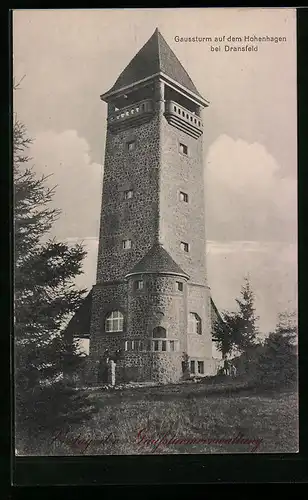 AK Dransfeld, Gauusturm auf dem Hohenhagen