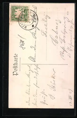 AK Weihersmühle, Idyllische Strassenpartie am Berg