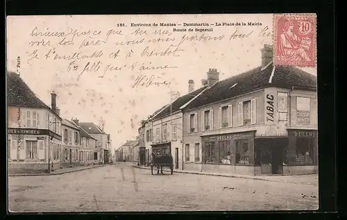 AK Dammartin, la Place de la Mairie, Route de Septeuil