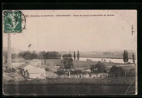 AK Dennemont, Usine de ciment et panorama de Mantes