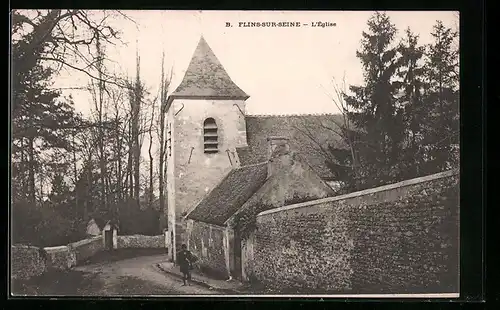 AK Flins-sur-Seine, l`Église