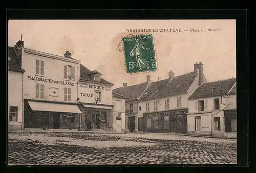 AK Neauphle-le-Chateau, Place du Marché