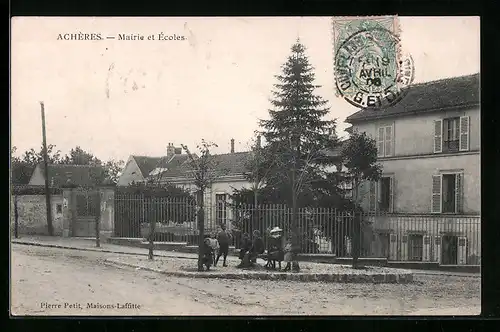 AK Achères, Mairie et Écoles