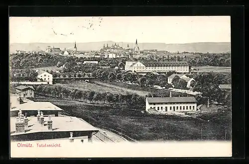 AK Olmütz, Totalansicht der Stadt