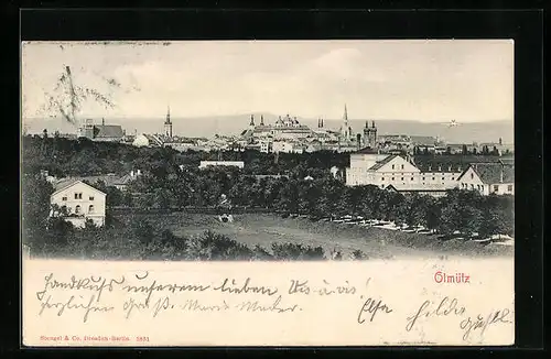 AK Olmütz, Panoramaansicht der Stadt