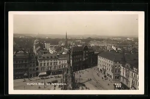 AK Olmütz, Blick vom Rathausturm auf die Stadt