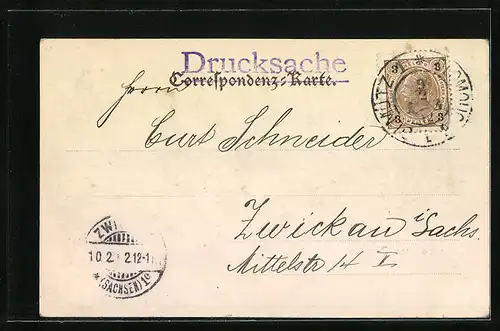 AK Olmütz, Totalansicht mit Blick zum Dom