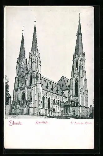 AK Olmütz, Partie vor der Domkirche